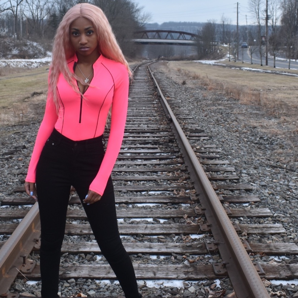 Pink bodysuit